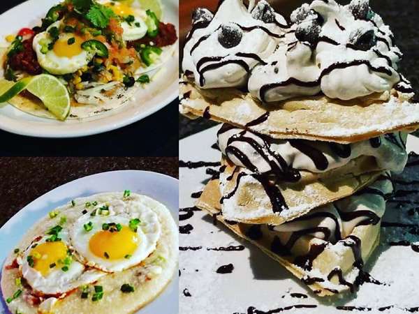 Huevos Rancheros, Southern Grits and Eggs, & a Cannoli Waffle